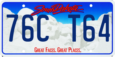 SD license plate 76CT64
