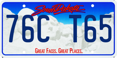 SD license plate 76CT65