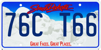 SD license plate 76CT66