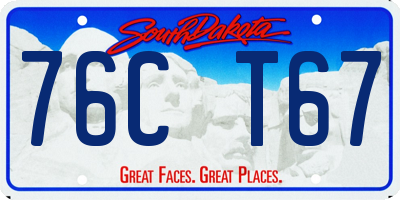 SD license plate 76CT67