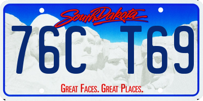 SD license plate 76CT69