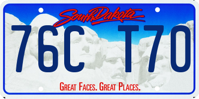 SD license plate 76CT70