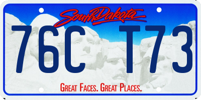 SD license plate 76CT73