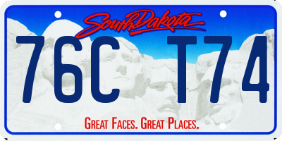 SD license plate 76CT74