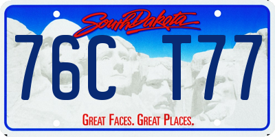 SD license plate 76CT77
