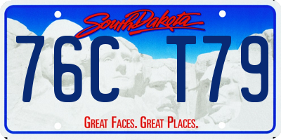 SD license plate 76CT79