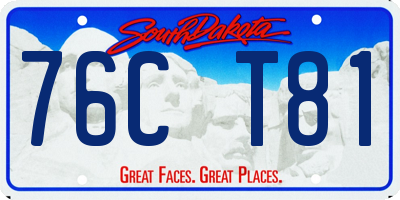 SD license plate 76CT81