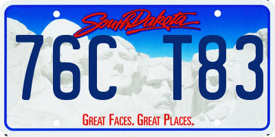 SD license plate 76CT83