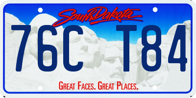 SD license plate 76CT84