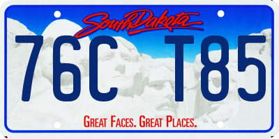 SD license plate 76CT85
