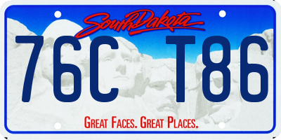SD license plate 76CT86