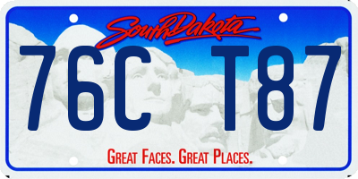 SD license plate 76CT87