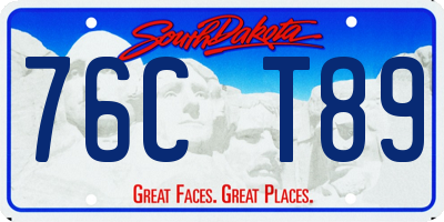 SD license plate 76CT89