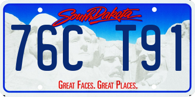 SD license plate 76CT91