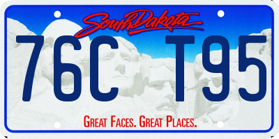 SD license plate 76CT95