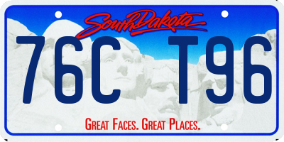 SD license plate 76CT96
