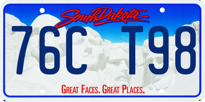 SD license plate 76CT98