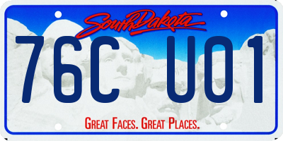 SD license plate 76CU01