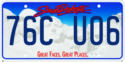SD license plate 76CU06