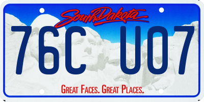 SD license plate 76CU07