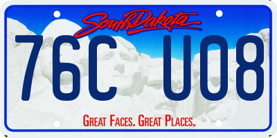 SD license plate 76CU08