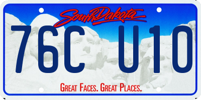 SD license plate 76CU10