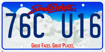 SD license plate 76CU16