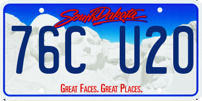 SD license plate 76CU20