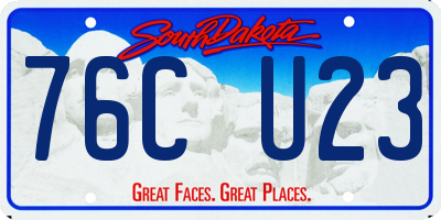 SD license plate 76CU23