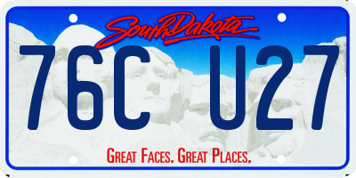 SD license plate 76CU27