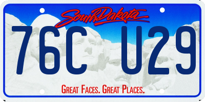 SD license plate 76CU29