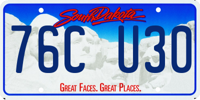 SD license plate 76CU30