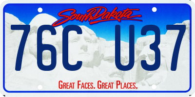 SD license plate 76CU37