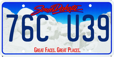 SD license plate 76CU39