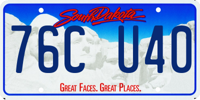 SD license plate 76CU40