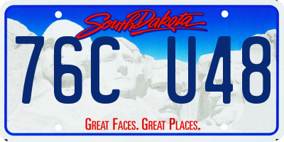 SD license plate 76CU48