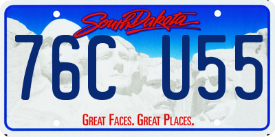 SD license plate 76CU55