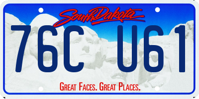 SD license plate 76CU61