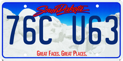 SD license plate 76CU63