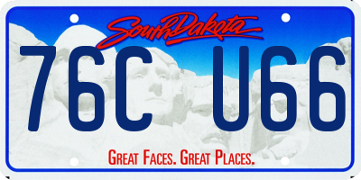 SD license plate 76CU66