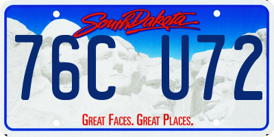 SD license plate 76CU72