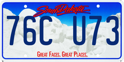 SD license plate 76CU73