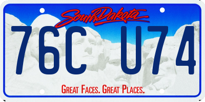 SD license plate 76CU74