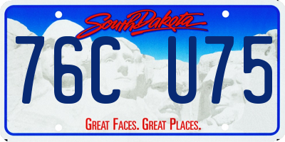SD license plate 76CU75