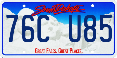 SD license plate 76CU85