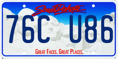 SD license plate 76CU86