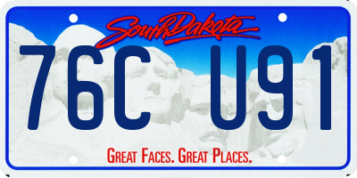 SD license plate 76CU91