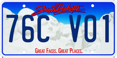 SD license plate 76CV01