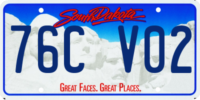 SD license plate 76CV02