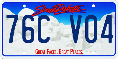 SD license plate 76CV04